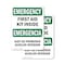 Signmission First Aid Kit Inside Bilingual, 7 in W x Rectangle, Plastic OS-2PACK-EM-P-710-L-10321 - alternate 1